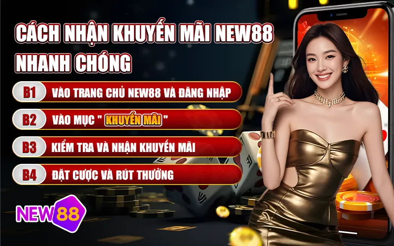 Cách nhận khuyến mãi New88