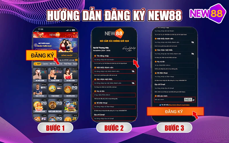 Hướng dẫn đăng ký New88