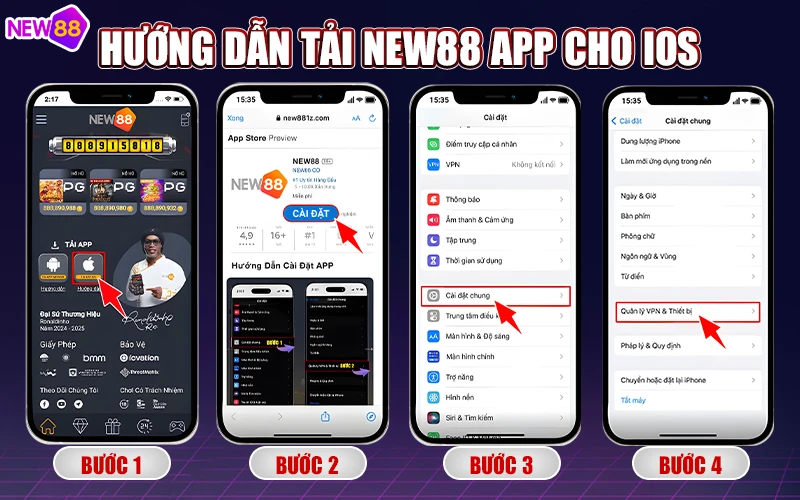 Hướng dẫn tải app New88 cho IOS